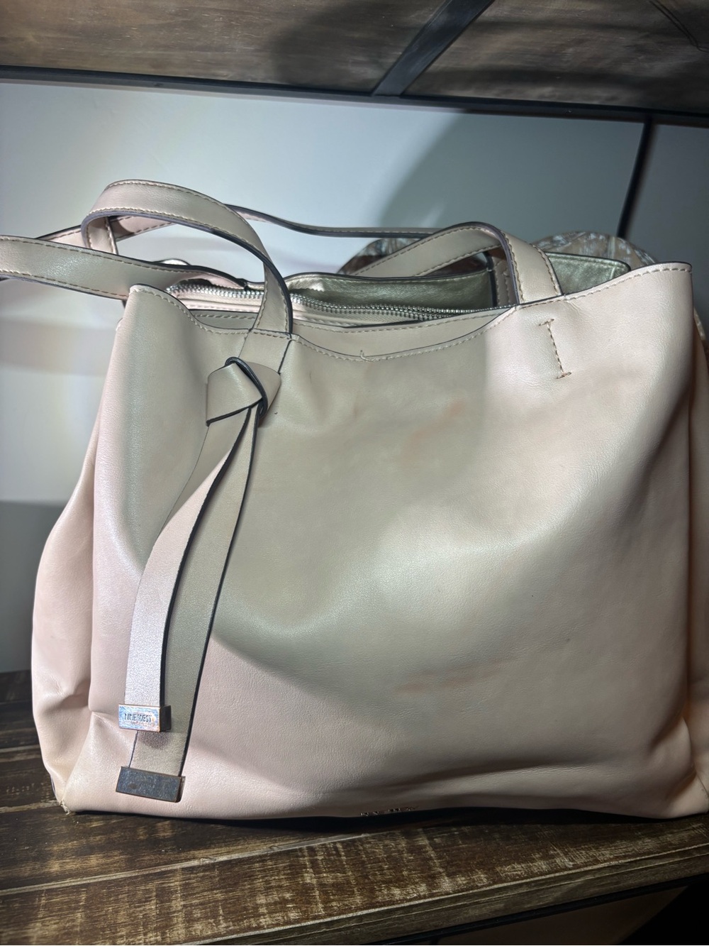 Nine West Soft Blush Leather Tote Bag - Elegant Everyday Carry